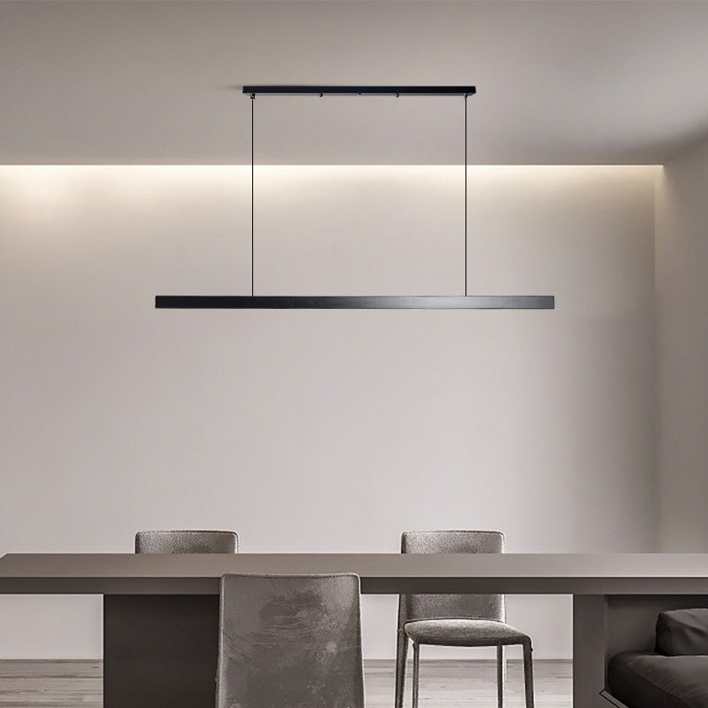 Scandinavian Wood Beam Pendant – Minimalist Dining Light in Walnut or Pine-6