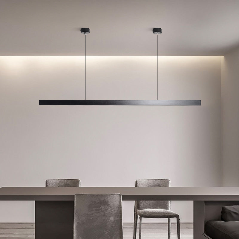 Scandinavian Wood Beam Pendant – Minimalist Dining Light in Walnut or Pine-7
