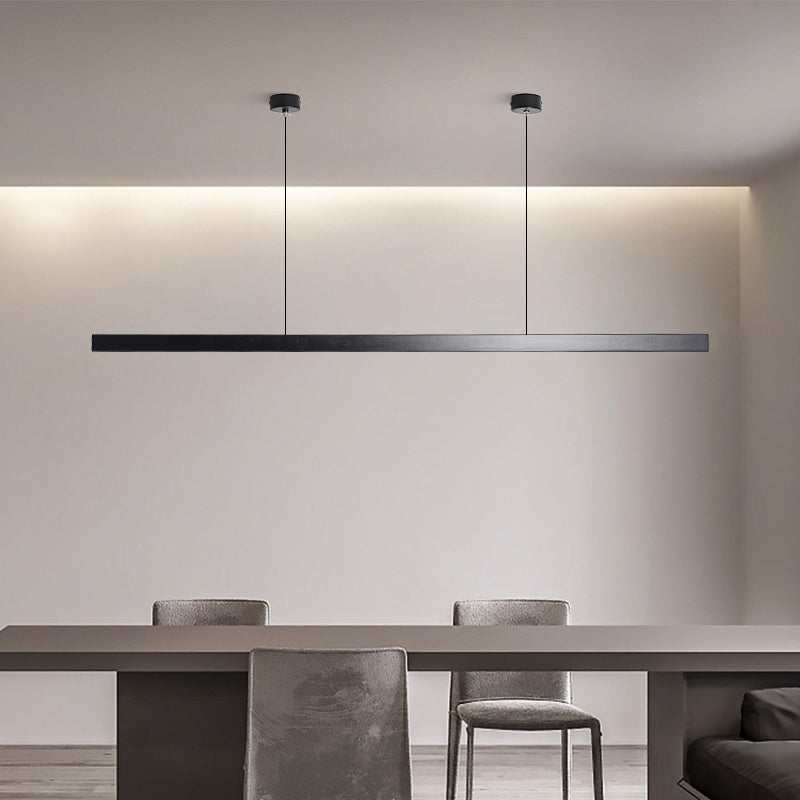 Scandinavian Wood Beam Pendant – Minimalist Dining Light in Walnut or Pine-9