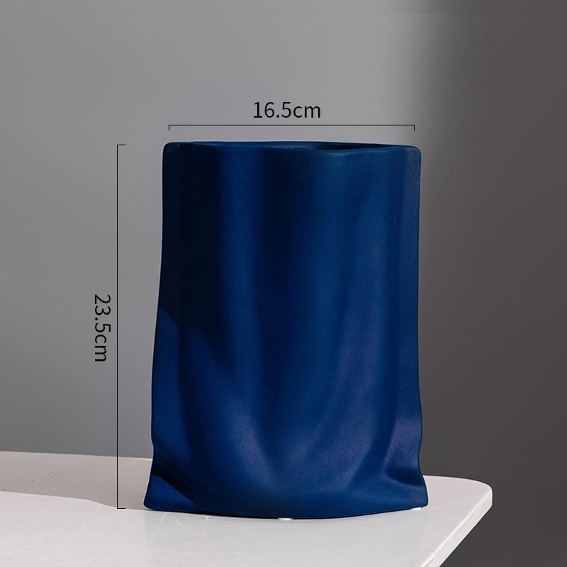Drape Vase – Pleated Ceramic Statement Vessel