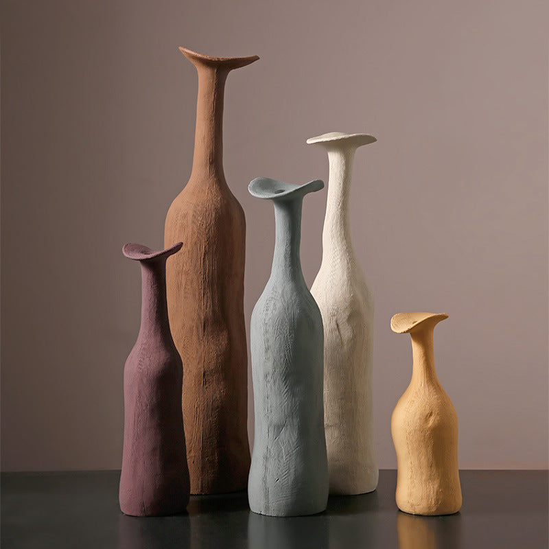 Morandi Sculptural Ceramic Vase – Handmade Decorative Accent