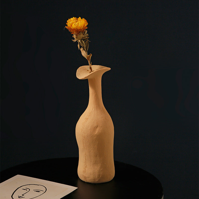 Morandi Sculptural Ceramic Vase – Handmade Decorative Accent