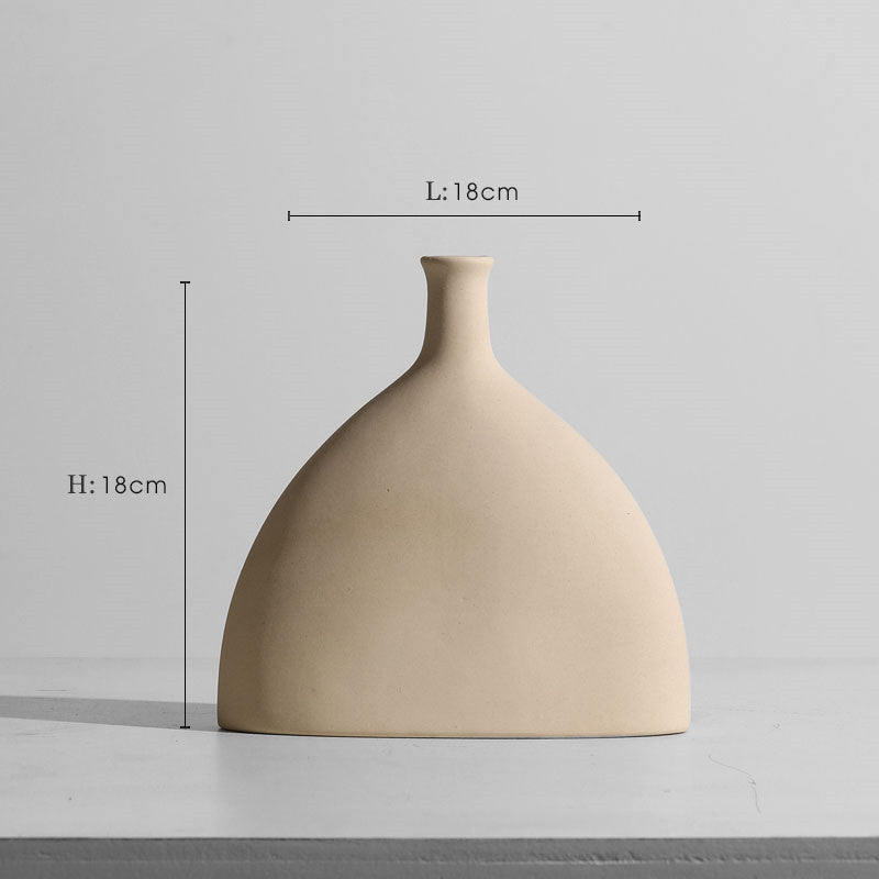 Geometric Ceramic Vase – Sculptural Modern Statement