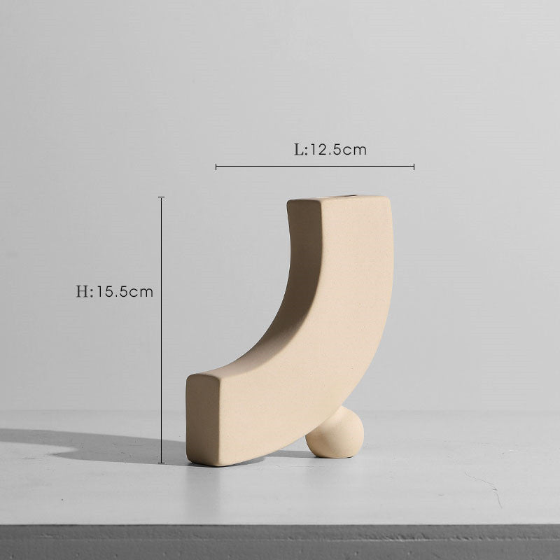 Geometric Ceramic Vase – Sculptural Modern Statement