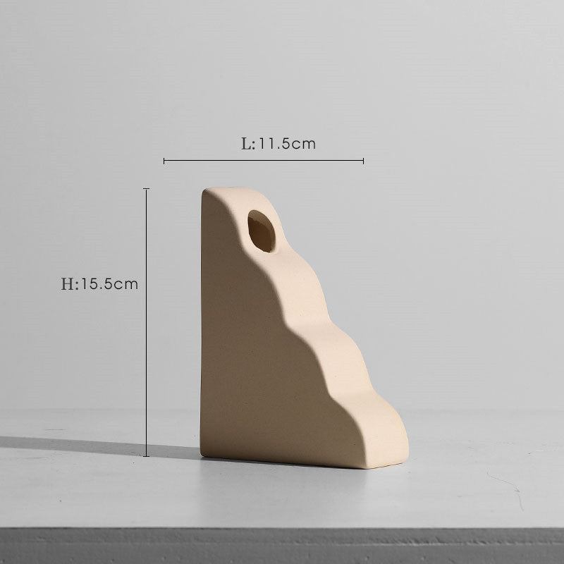 Geometric Ceramic Vase – Sculptural Modern Statement