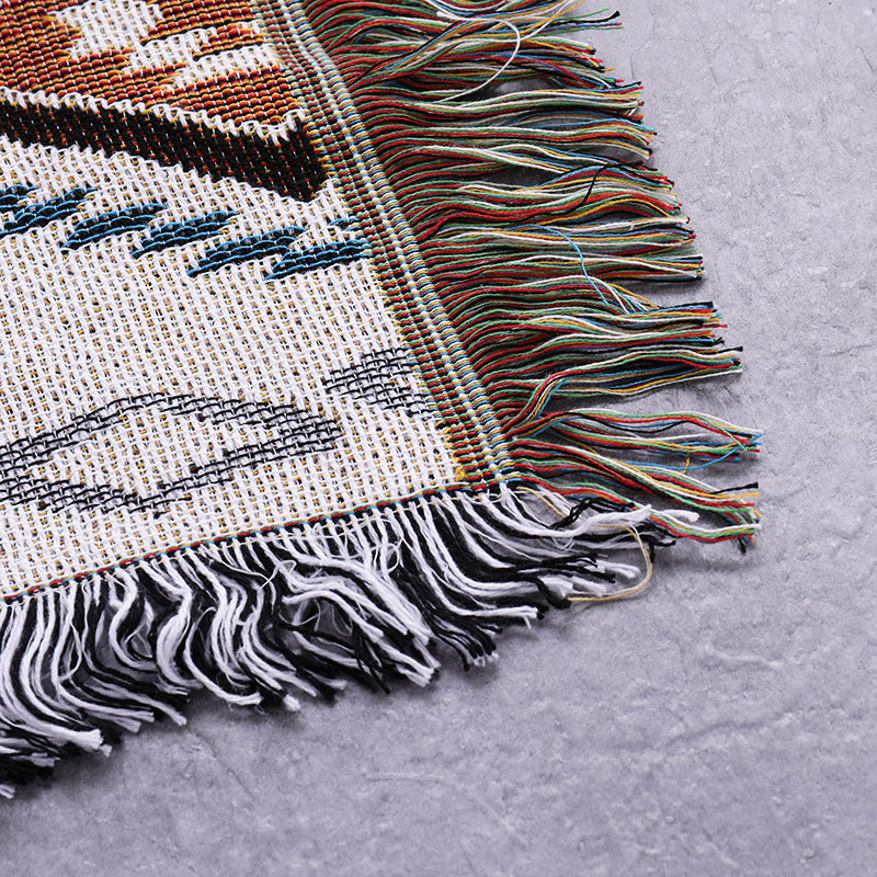 Geometric Sofa Blanket – Structured Comfort