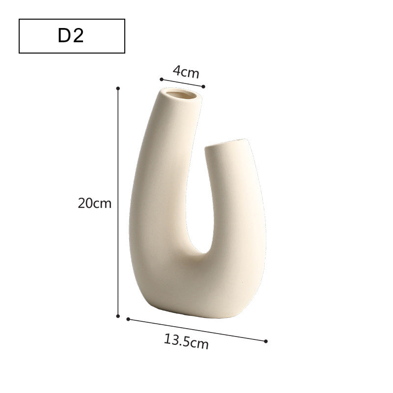 Geometric Ceramic Vase – Sculptural Modern Statement