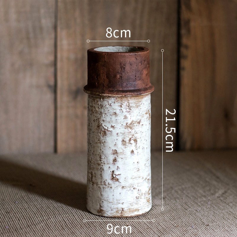 Seta Vessels – Textured Ceramic Vases in Earth & Ivory