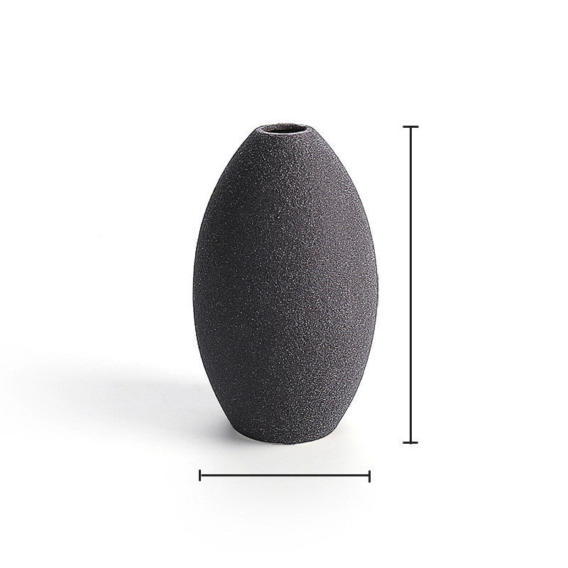 Textured Ceramic Vase – Minimalist Sculptural Object