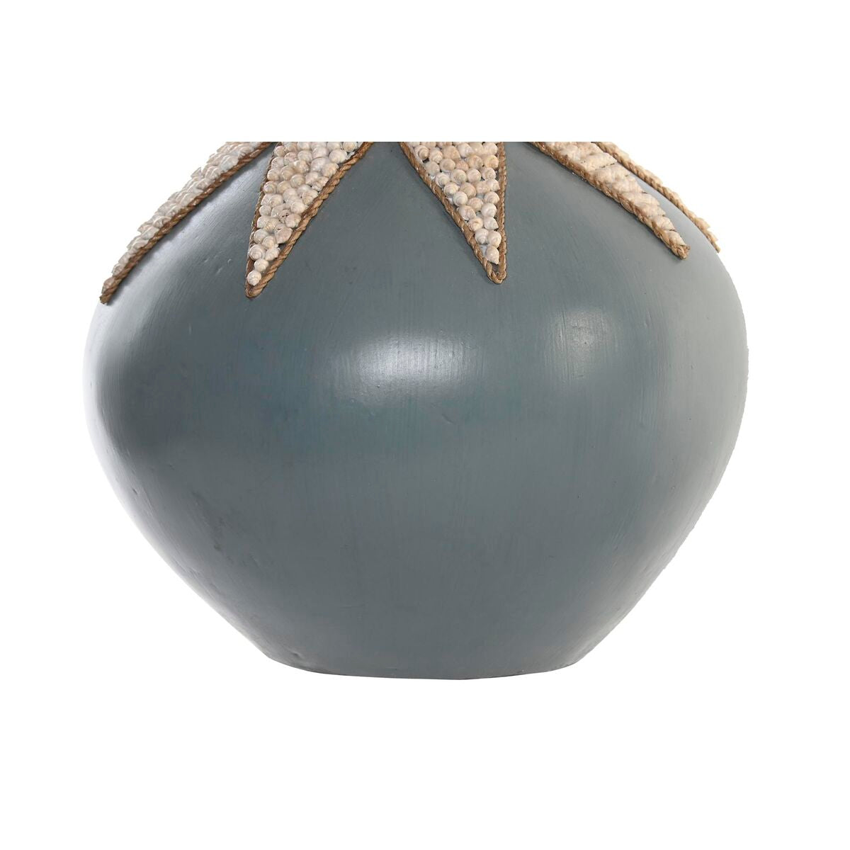 Vase DKD Home Decor Blue White Bamboo Shells (30 x 30 x 40 cm) (2 Units)-2