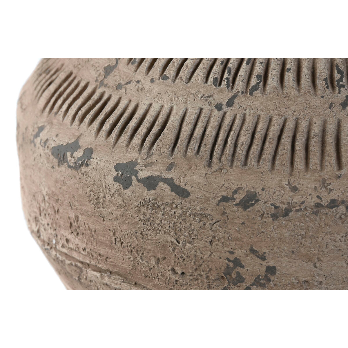Vase Home ESPRIT Black Beige Metal Magnesium 28 x 28 x 47 cm-1
