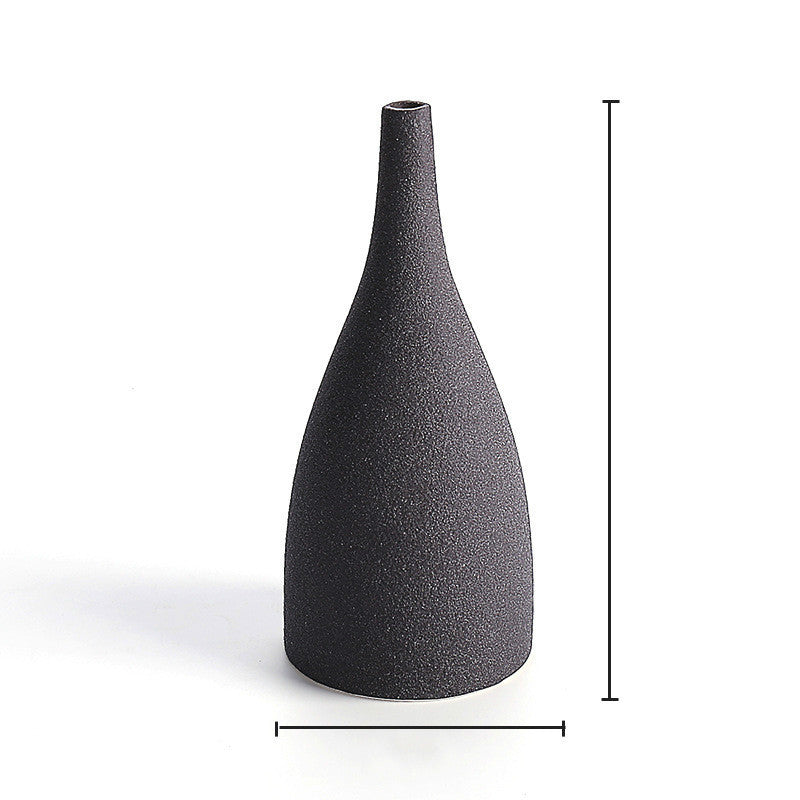 Textured Ceramic Vase – Minimalist Sculptural Object