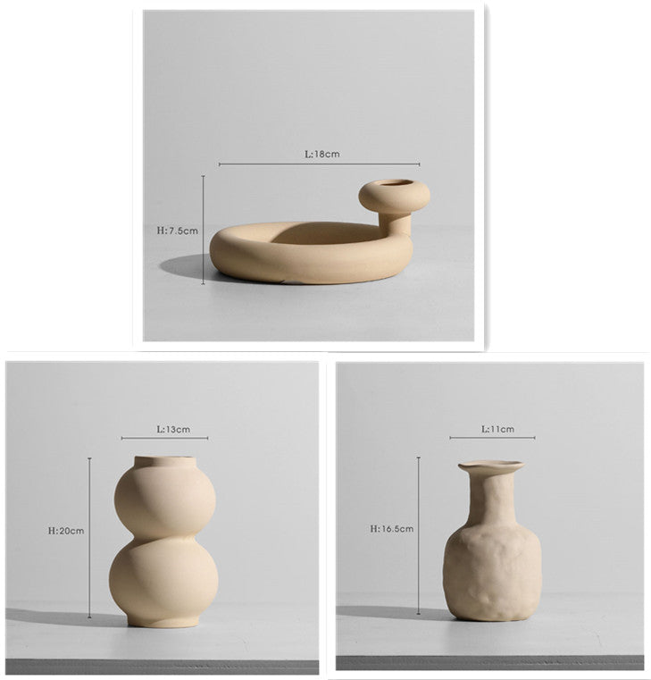 Geometric Ceramic Vase – Sculptural Modern Statement