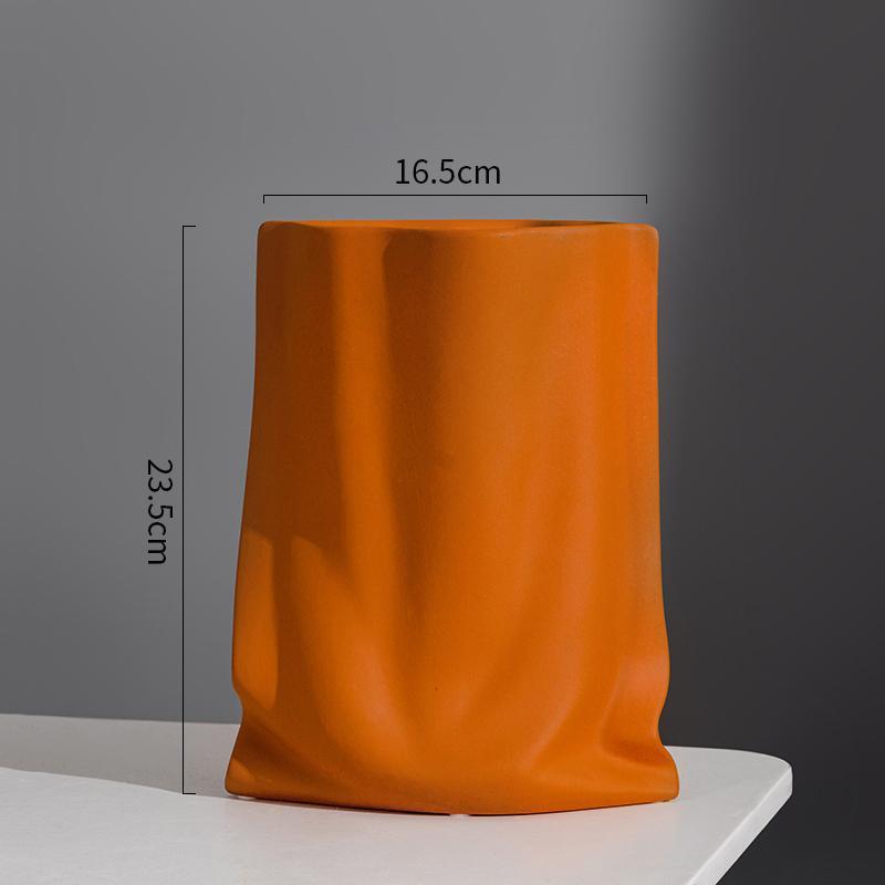 Drape Vase – Pleated Ceramic Statement Vessel