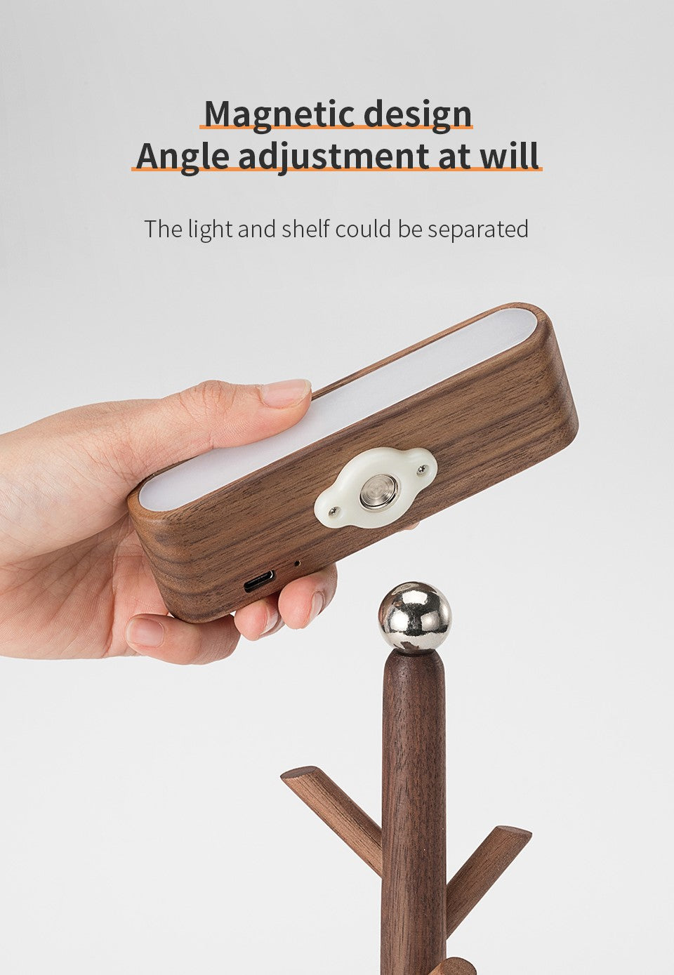 Lumo Tray – Solid Wood LED Lamp & Organizer-2