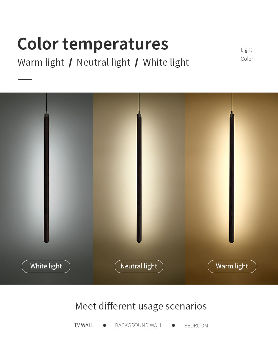 Vertical Wood Wall Sconce – LED Bedside Light with Warm Ambiance-1