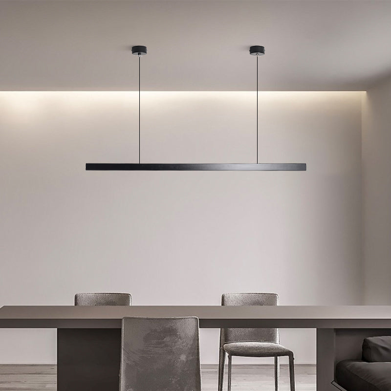Scandinavian Wood Beam Pendant – Minimalist Dining Light in Walnut or Pine-5