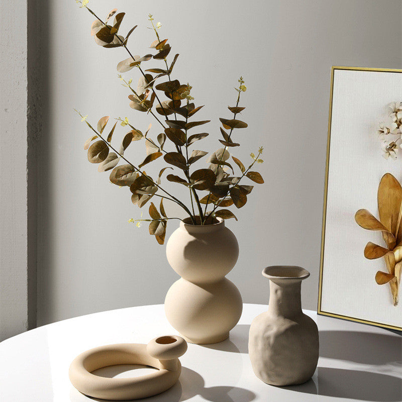 Geometric Ceramic Vase – Sculptural Modern Statement