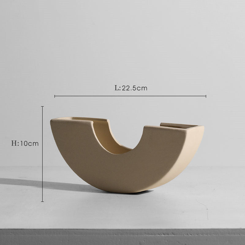 Geometric Ceramic Vase – Sculptural Modern Statement