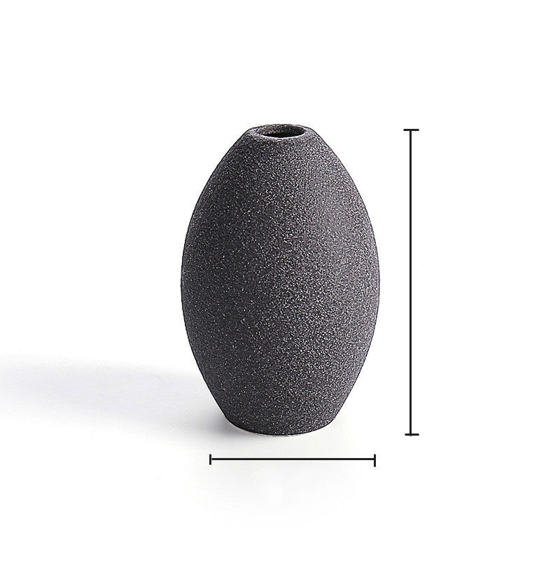 Textured Ceramic Vase – Minimalist Sculptural Object