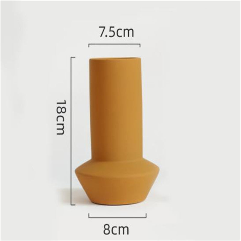 Geometric Ceramic Vase – Morandi Sculptural Collection