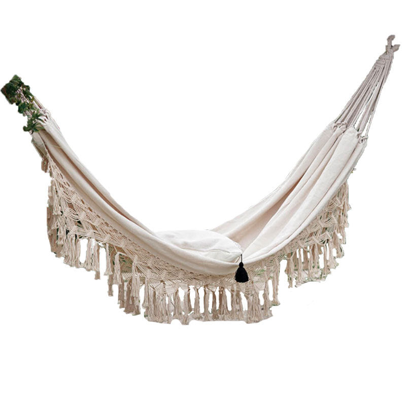 Large Boho Macrame Hammock – Elevated Relaxation
