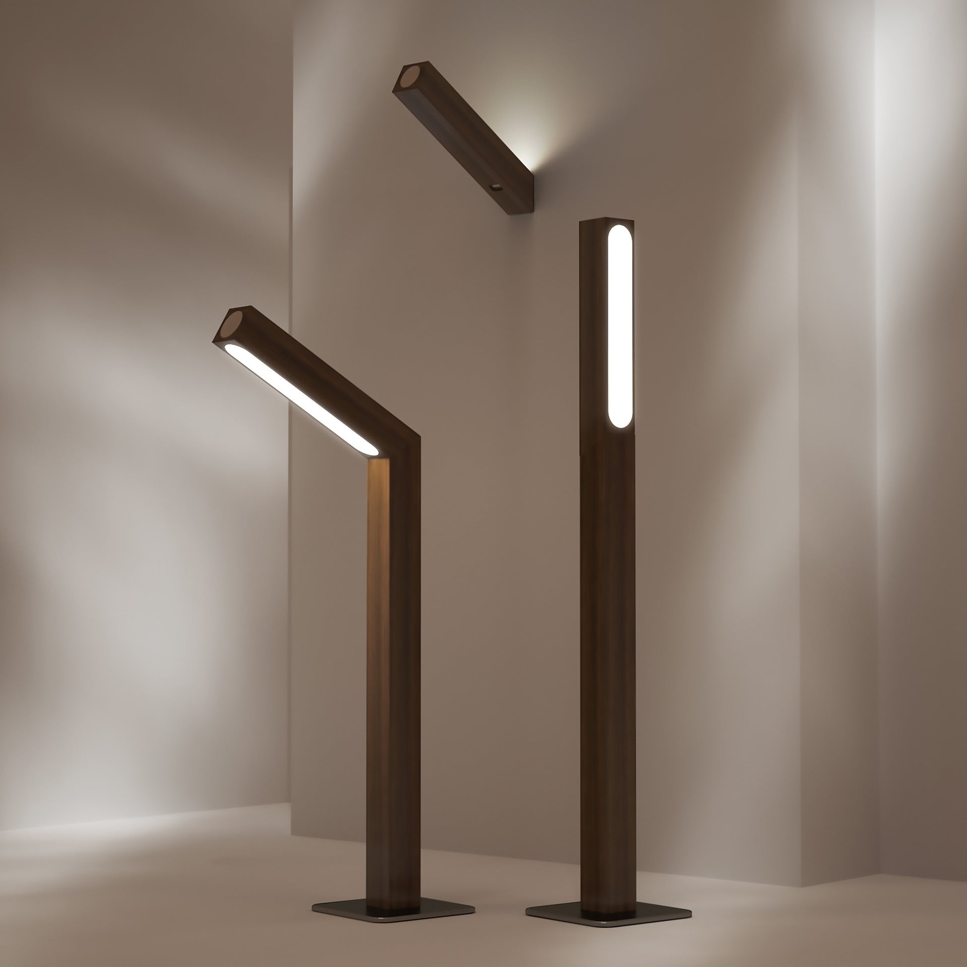 Lyra Lamp – Minimalist Solid Wood Rotating Desk & Wall Light