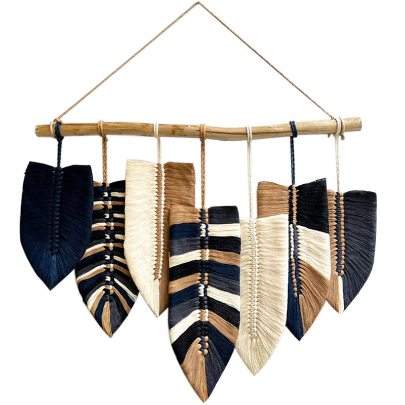 Handmade Moroccan Leaf Wall Tapestry – Cotton Bohemian Wall Decor