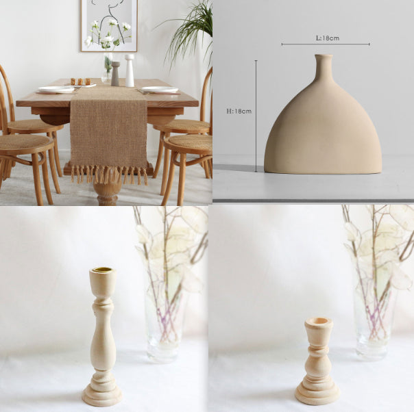 Geometric Ceramic Vase – Sculptural Modern Statement