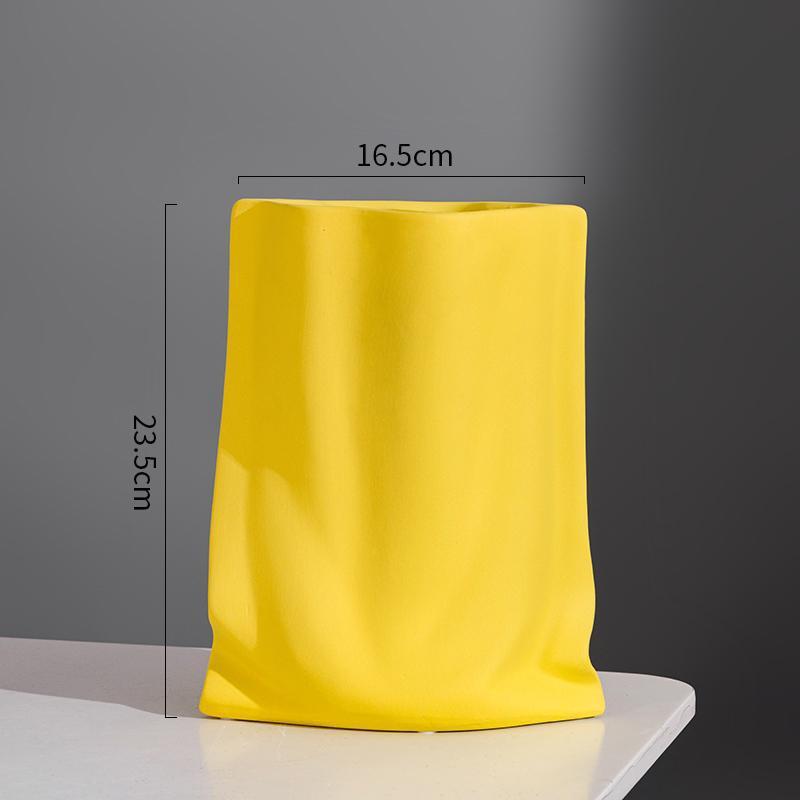 Drape Vase – Pleated Ceramic Statement Vessel